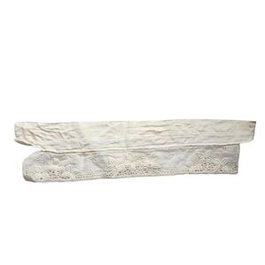 EDWARDIAN Antique Eyelet Embroidered Cotton Sleeve Cuff Trim 3x13 heirloom